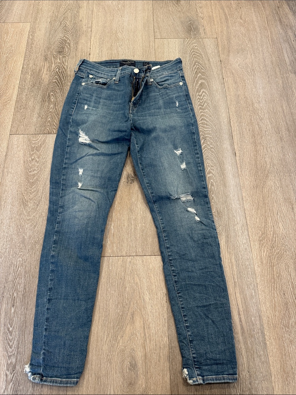 Lucky Brand Super Skinny Distressed Blue Jeans